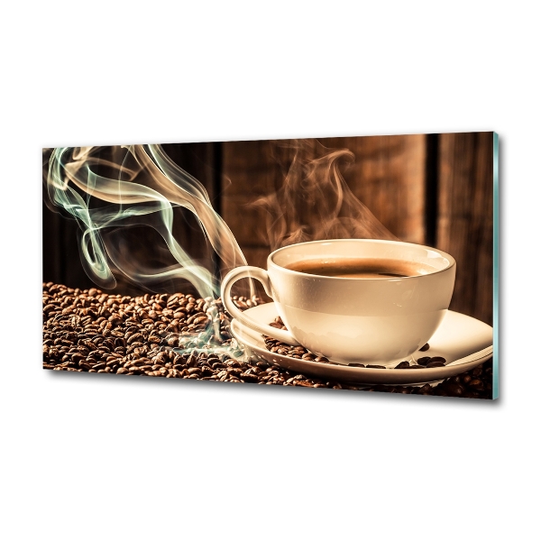 Schilderij op glas Aromatische koffie