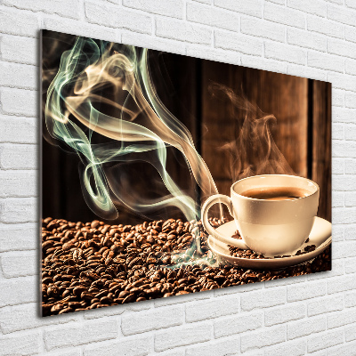 Schilderij op glas Aromatische koffie