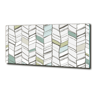 Schilderij glas Visgraatpatroon