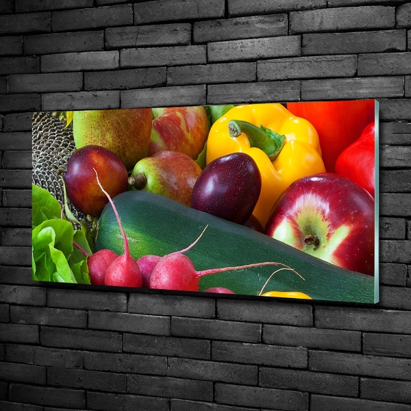 Glazen schilderij Fruit en groenten
