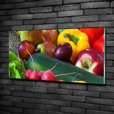 Glazen schilderij Fruit en groenten