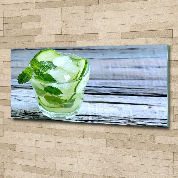 Schilderij op glas Komkommerwater