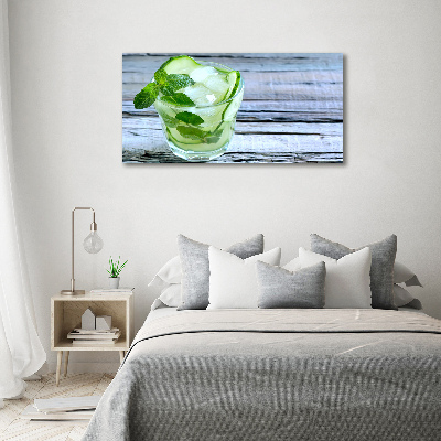 Schilderij op glas Komkommerwater