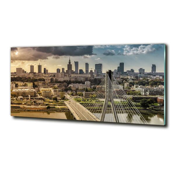 Schilderij glas Warschau, Polen