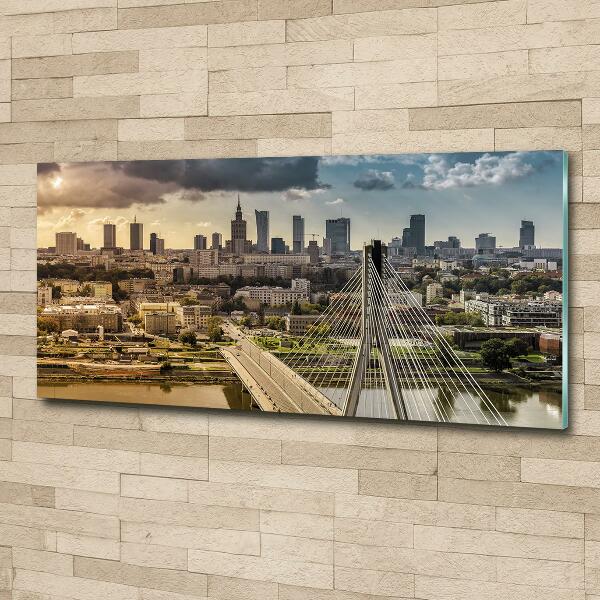 Schilderij glas Warschau, Polen