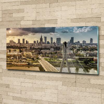 Schilderij glas Warschau, Polen