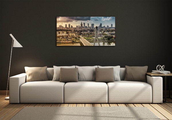 Schilderij glas Warschau, Polen