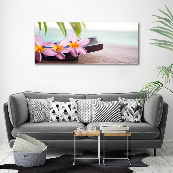 Glazen schilderij Plumeria