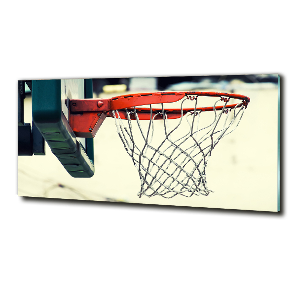 Schilderij glas Basketbal