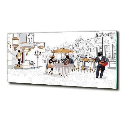 Schilderij glas Koffiehuis