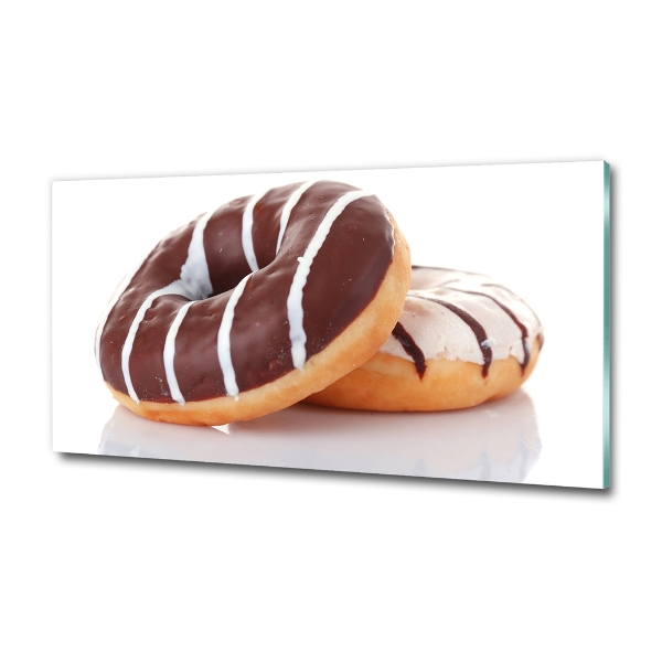 Schilderij op glas Chocoladedonuts