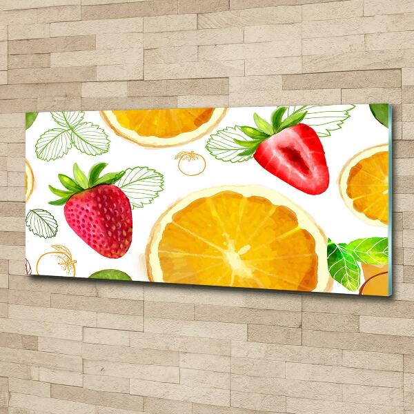 Schilderij glas Fruit
