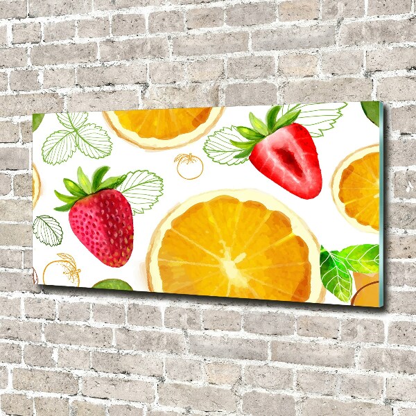 Schilderij glas Fruit