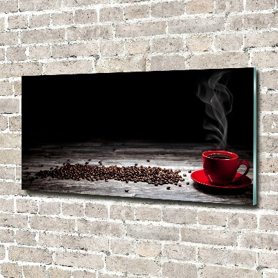 Schilderij glas Aromatische koffie