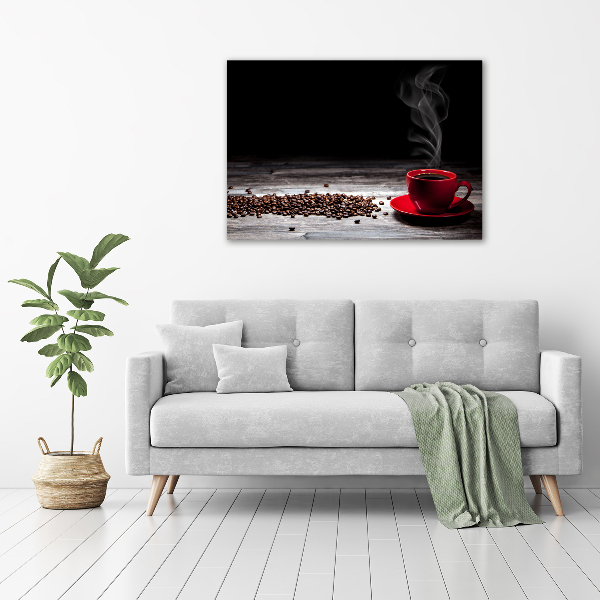 Schilderij glas Aromatische koffie