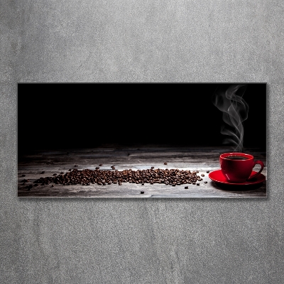Schilderij glas Aromatische koffie