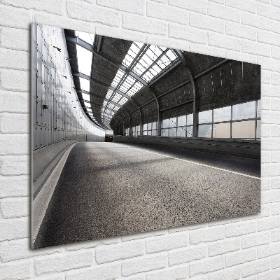 Foto schilderij op glas Weg in de tunnel