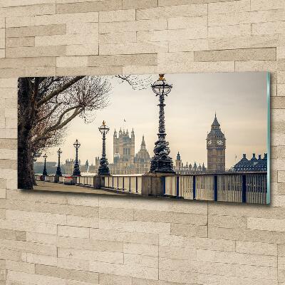 Schilderij op glas Londen in de herfst