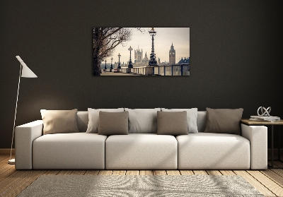 Schilderij op glas Londen in de herfst