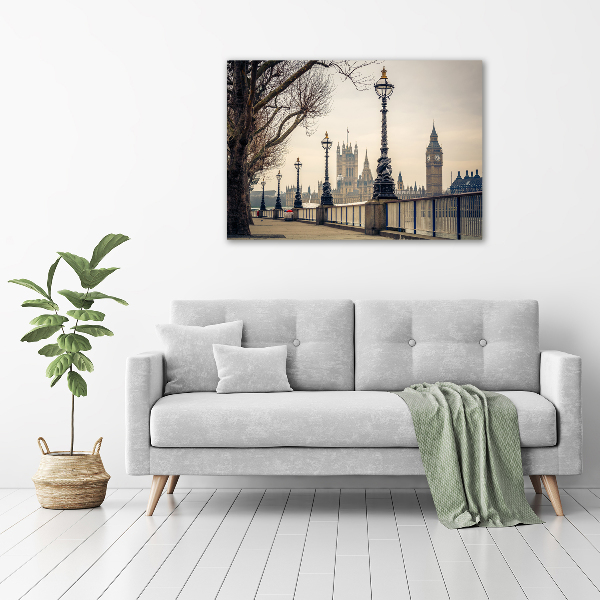 Schilderij op glas Londen in de herfst