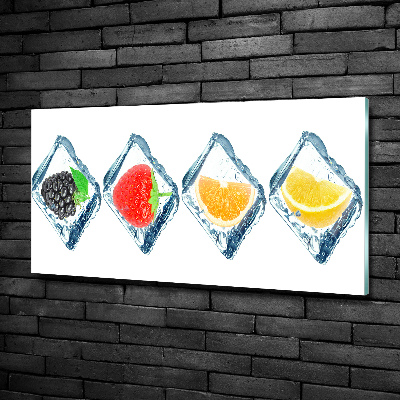 Glazen schilderij Fruitblokjes