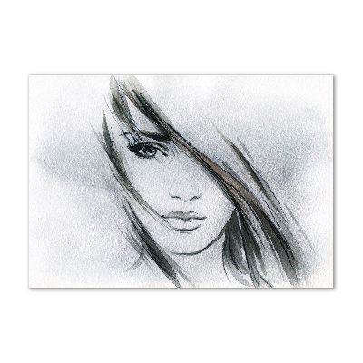 Glazen schilderij Portret van een vrouw