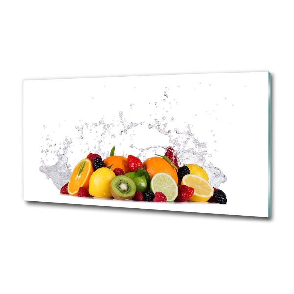 Schilderij op glas Fruit en water