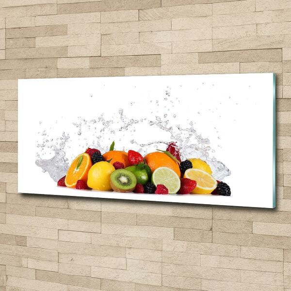 Schilderij op glas Fruit en water