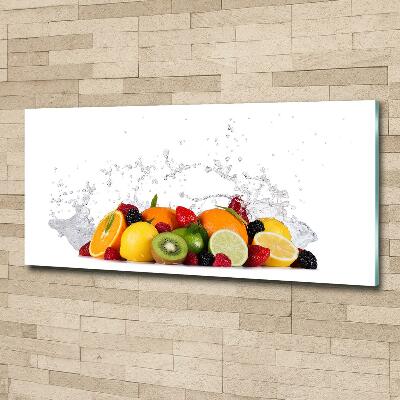 Schilderij op glas Fruit en water