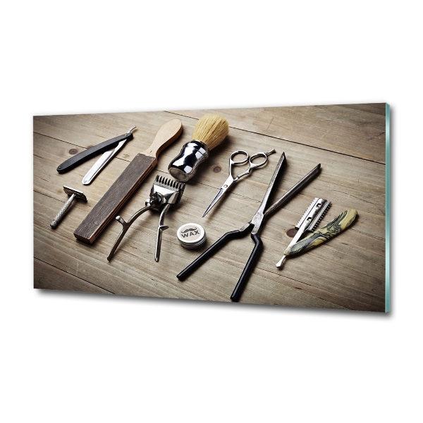 Schilderij glas Herenkapper