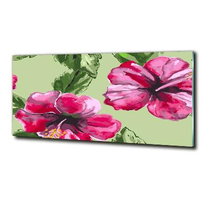 Foto schilderij op glas Hawaiiaanse bloemen