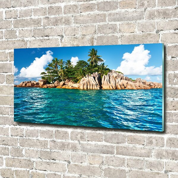 Schilderij op glas Tropisch eiland