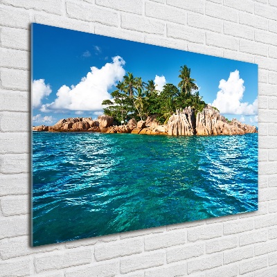 Schilderij op glas Tropisch eiland