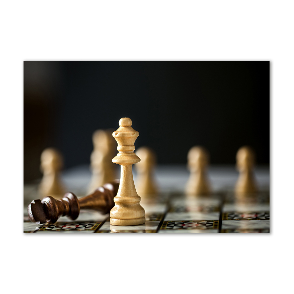 Schilderij glas Schaken