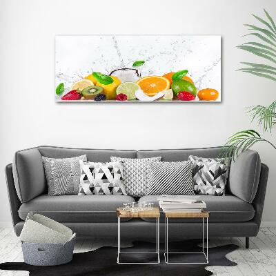 Glazen schilderij Fruit en water