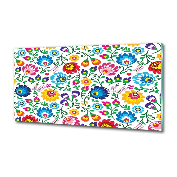 Glazen schilderij Etnisch patroon