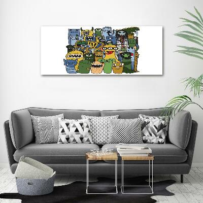 Schilderij op glas Gekke monsters