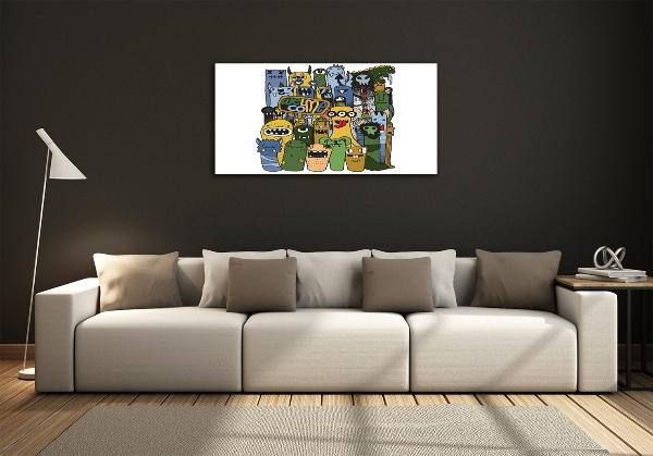 Schilderij op glas Gekke monsters