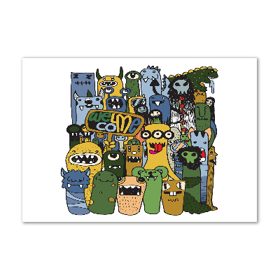 Schilderij op glas Gekke monsters
