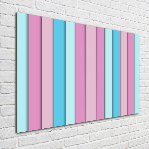 Schilderij glas Kleurrijke strepen