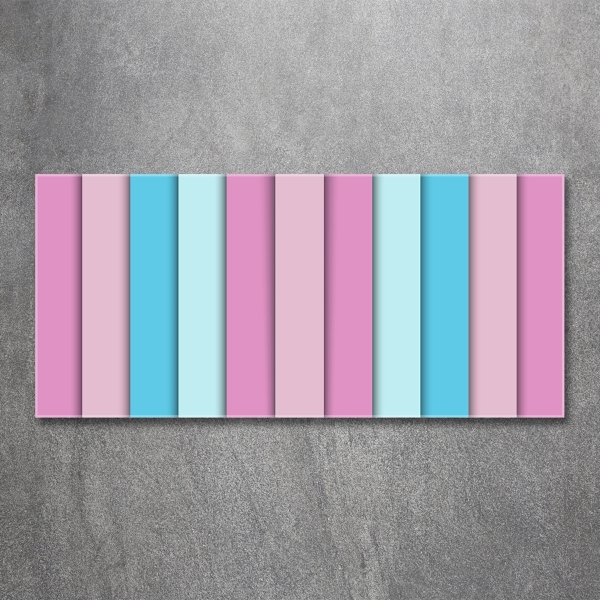 Schilderij glas Kleurrijke strepen