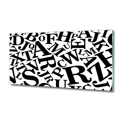 Schilderij op glas Alfabet