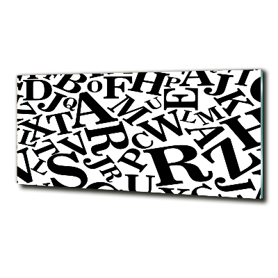 Schilderij op glas Alfabet