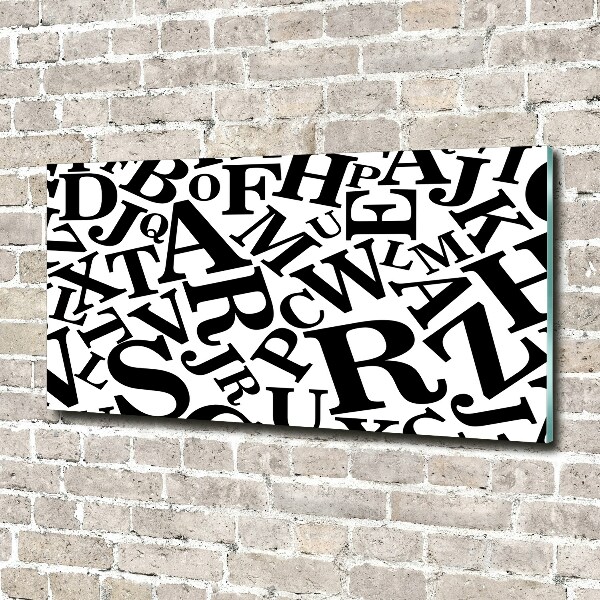 Schilderij op glas Alfabet