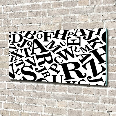 Schilderij op glas Alfabet