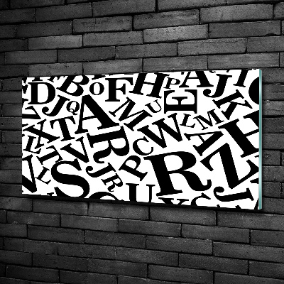 Schilderij op glas Alfabet