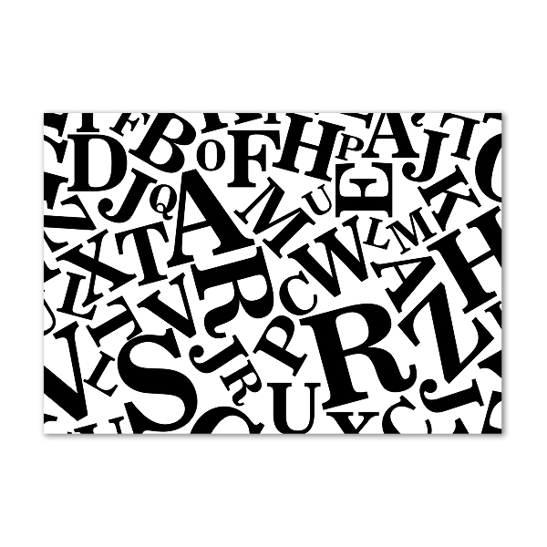 Schilderij op glas Alfabet