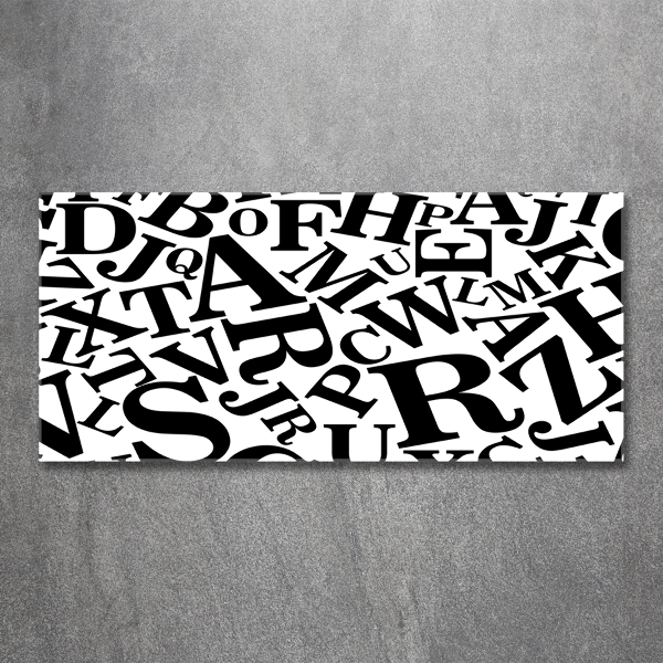 Schilderij op glas Alfabet