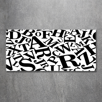 Schilderij op glas Alfabet