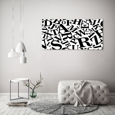 Schilderij op glas Alfabet